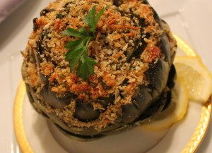 Perfectly stuffed artichoke