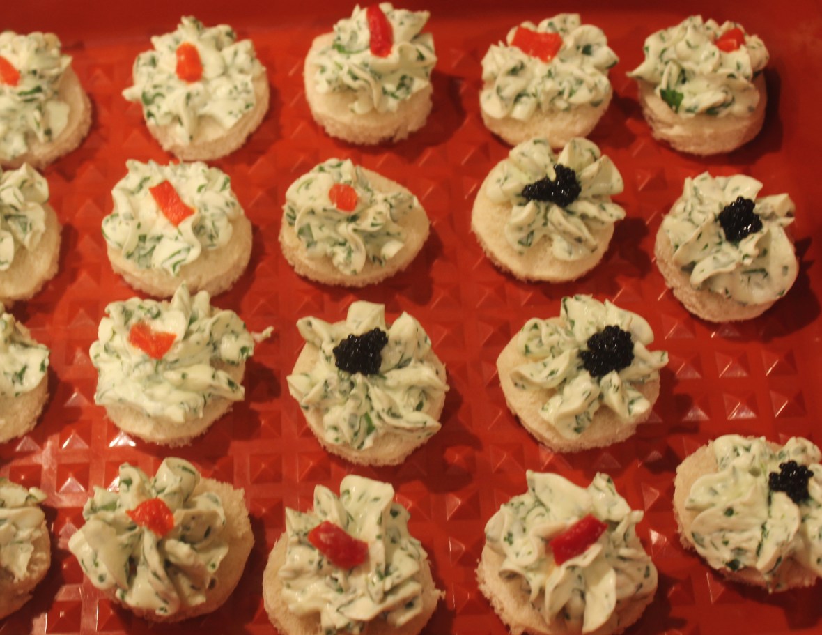 Caviar canapes