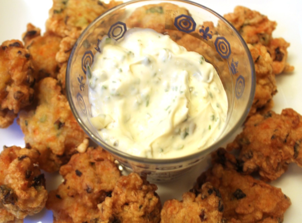 Shrimp puffs with Aioli