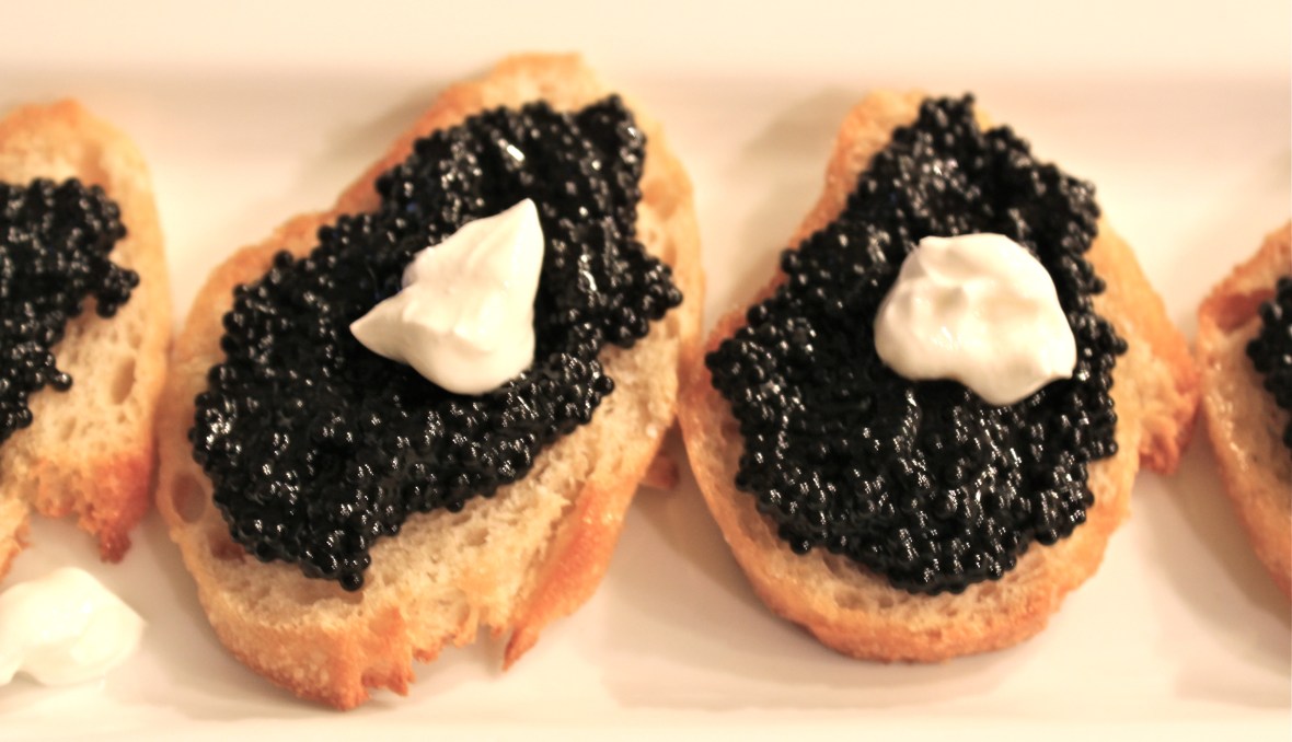Caviar crostini