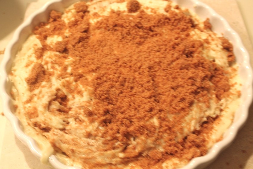 Streusel coffee cake mixing stage