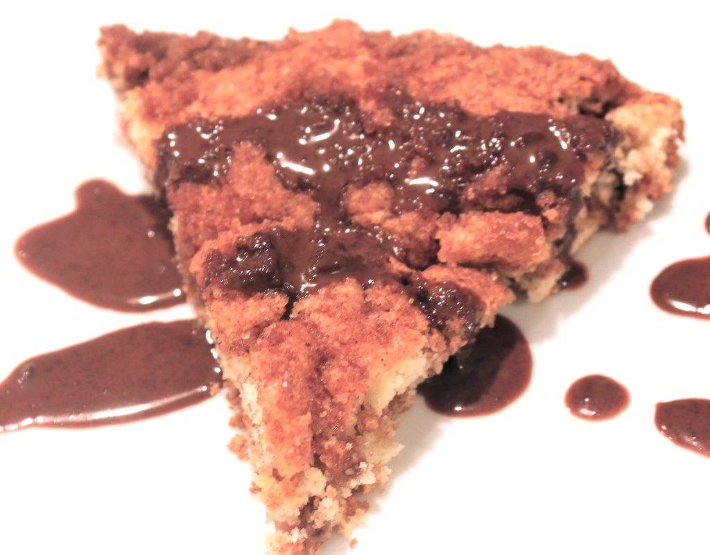 Streusel coffee cake w Chocolate Ganache