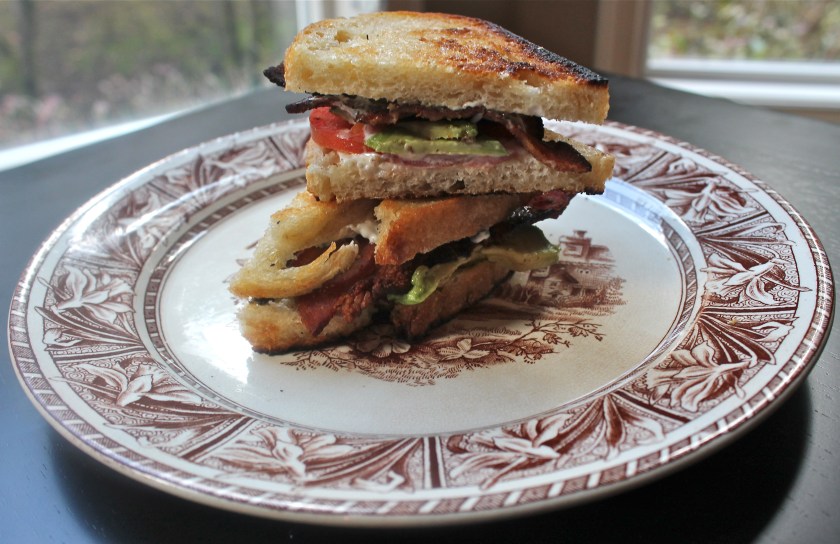 Green Goddess sandwich with bacon