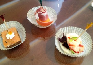 Canapes before dinner