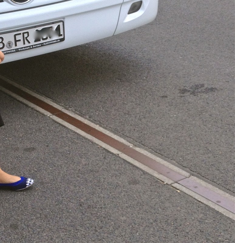 Border tiles of Berlin Wall
